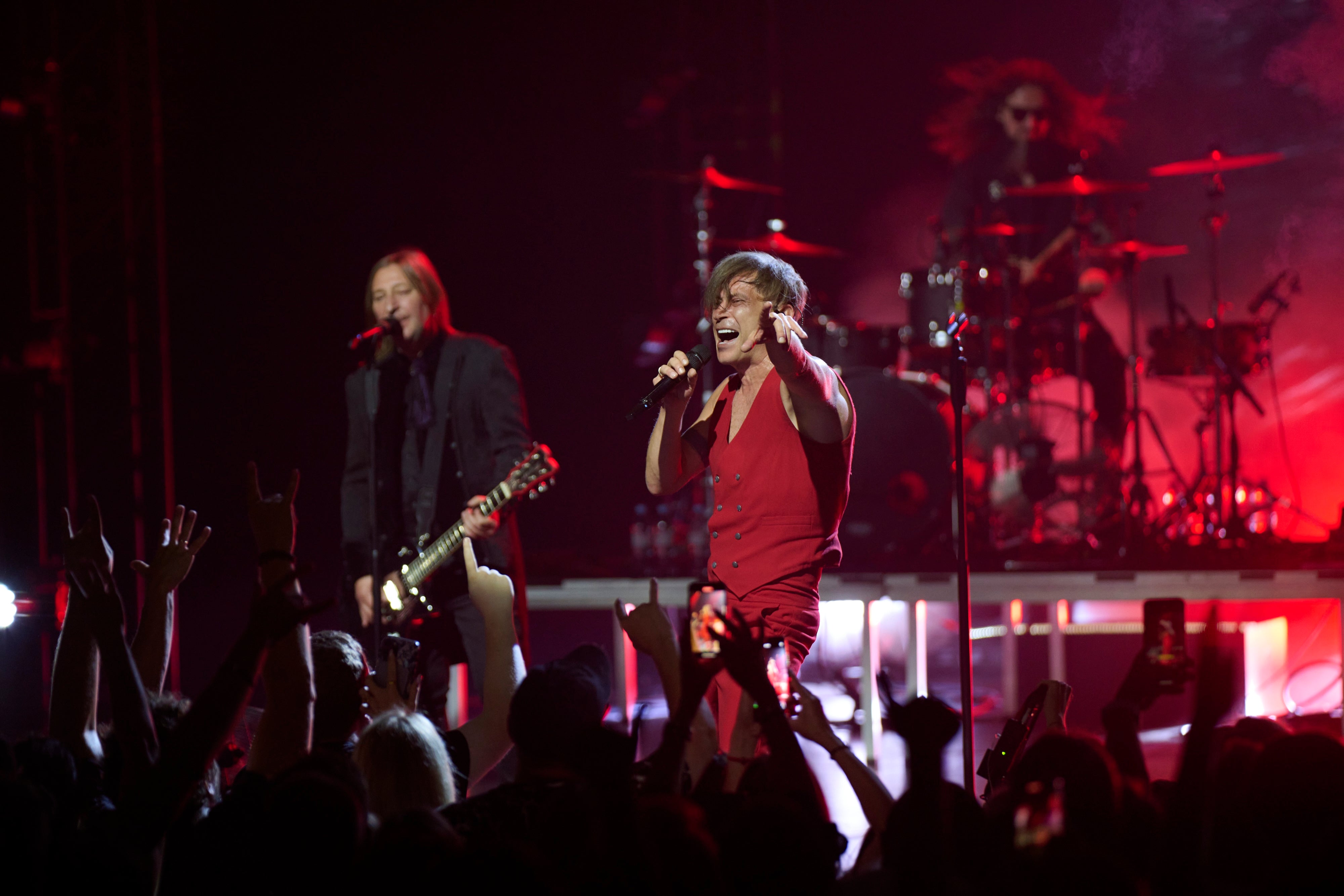 The rock band Bi-2 performs in Estoril, Portugal, July 6, 2023.