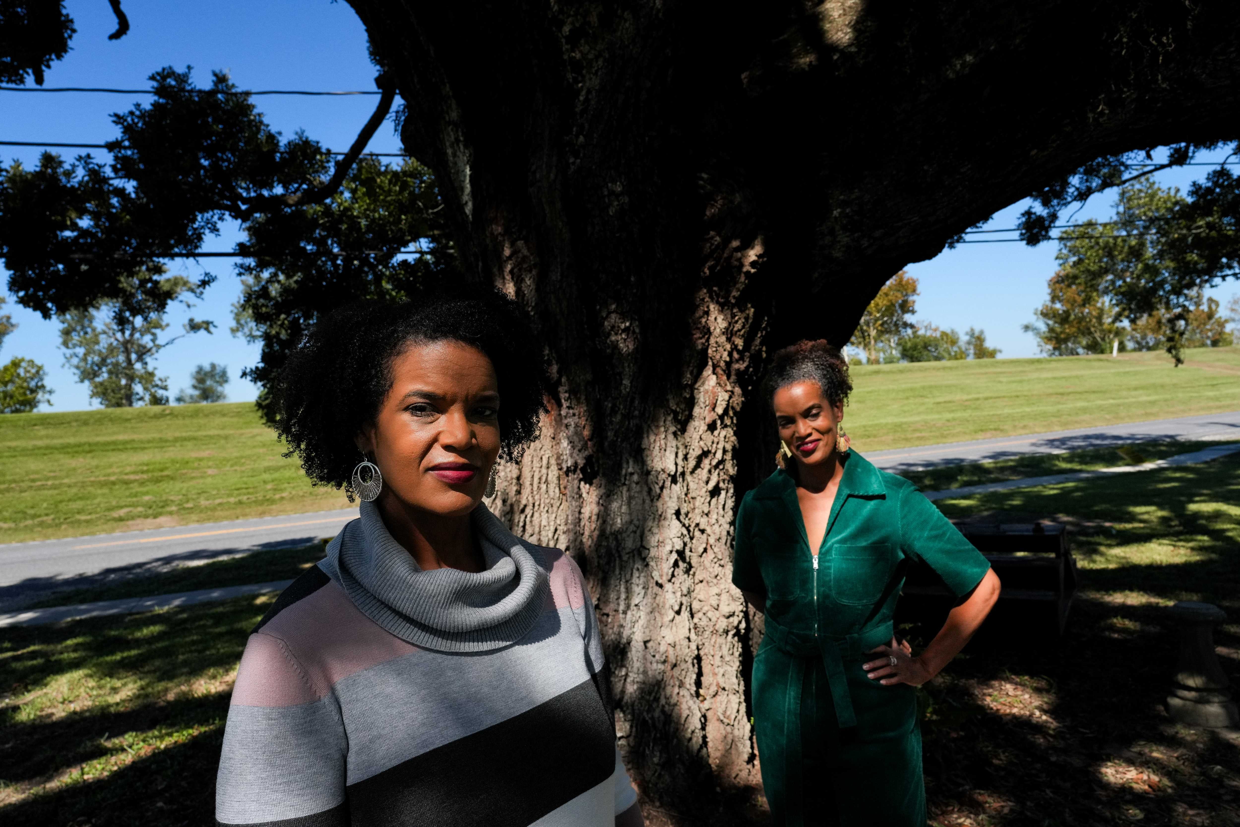 Jo and Joy Banner, twins and co-founders of the Descendants Project, a non-profit environmental justice organization, at their home