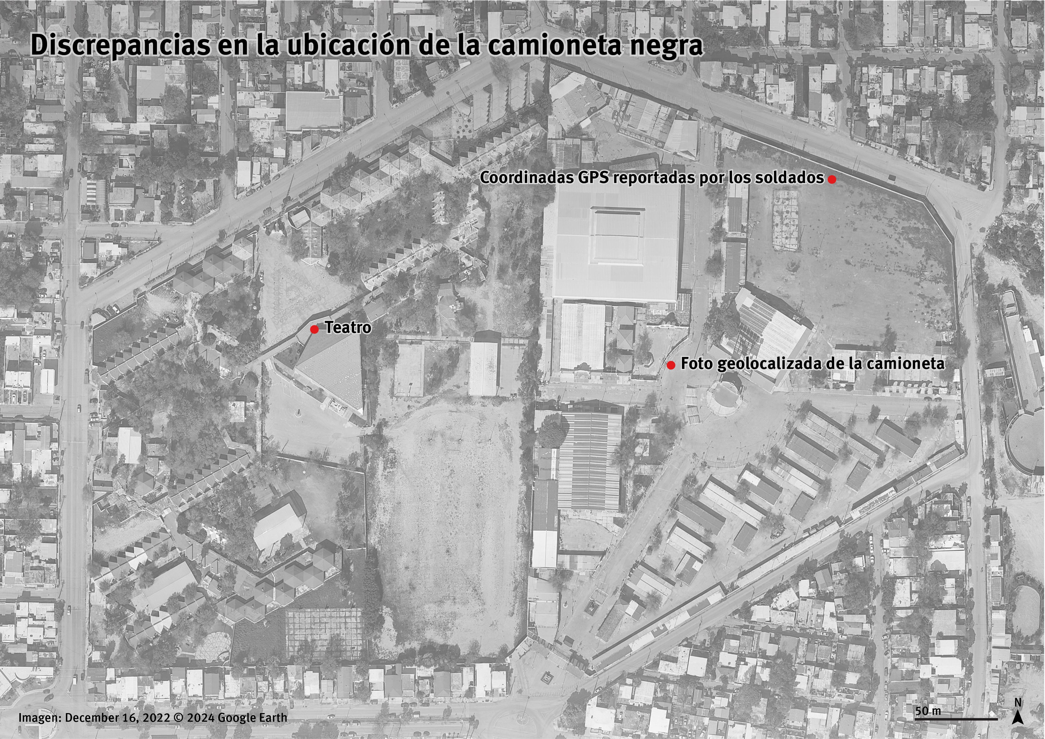 Annotated satellite image