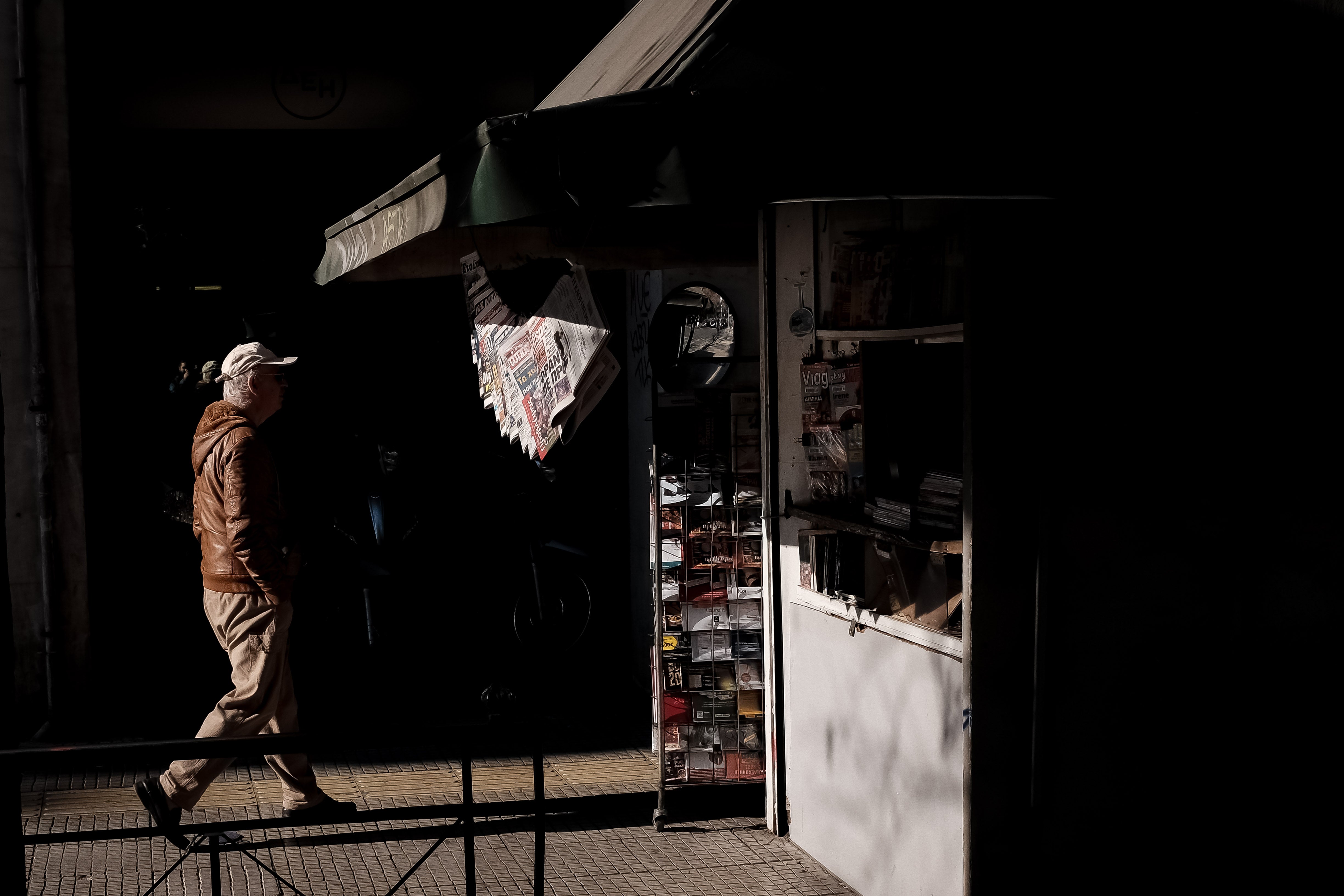 A kiosk with newspapers in Athens, Greece, December 22, 2022.