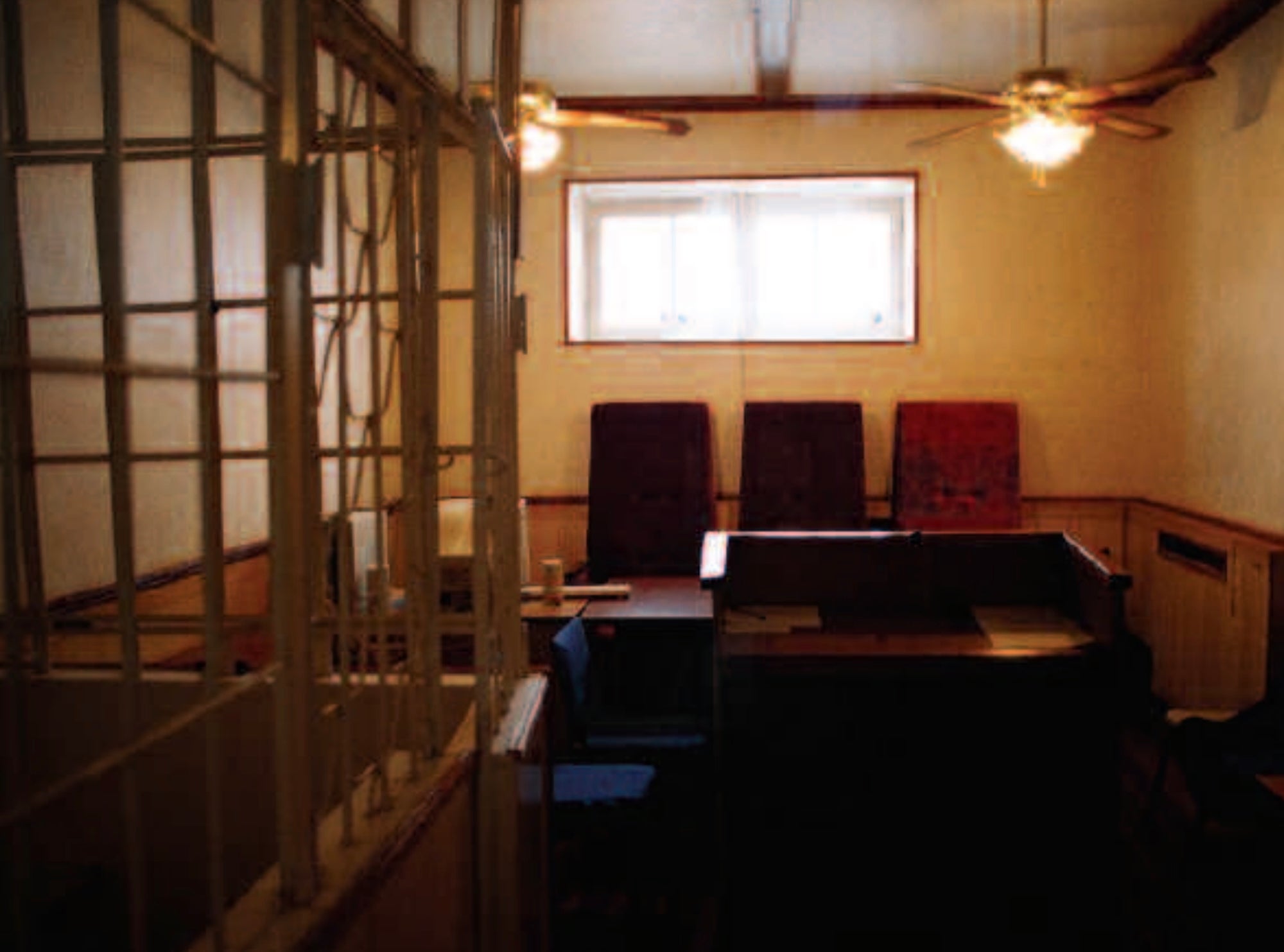 An empty courtroom in Tashkent, Uzbekistan’s capital.