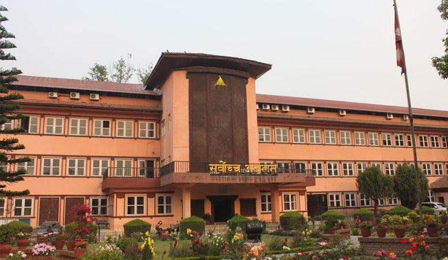 The Supreme Court of Nepal in Kathmandu. 