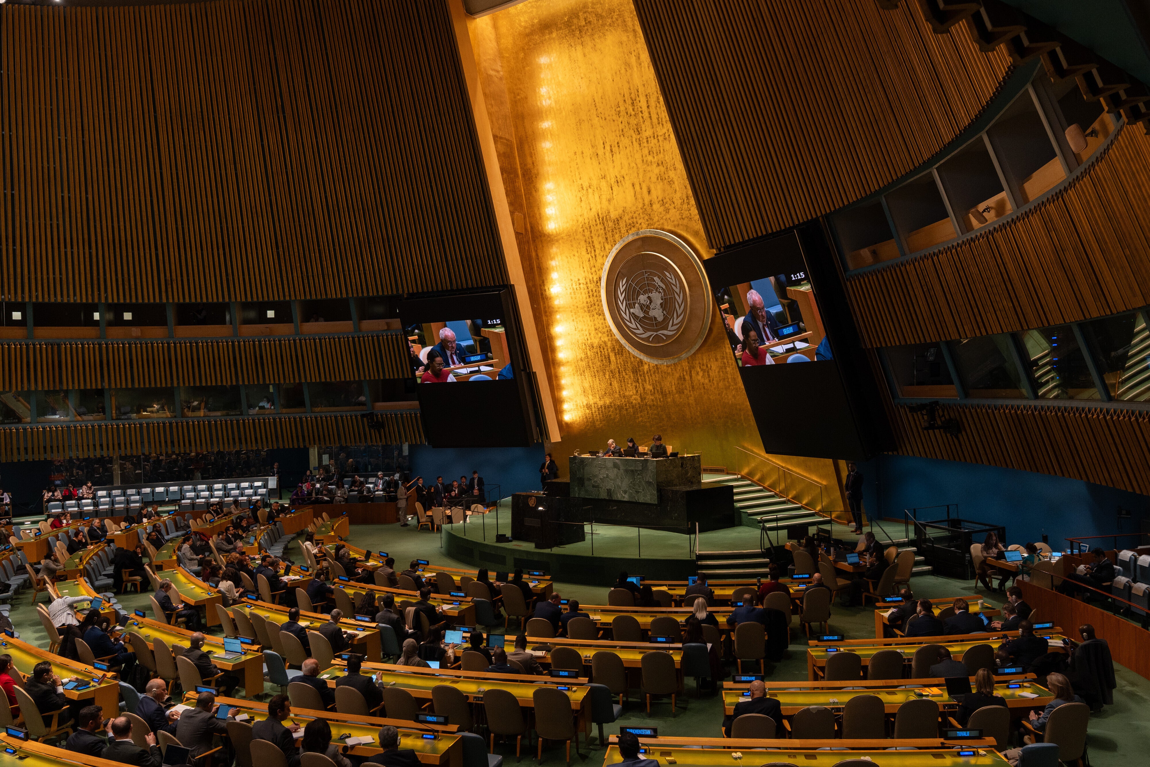 United Nations General Assembly at the UN Headquarters in New York, NY, US, on January 15, 2026.