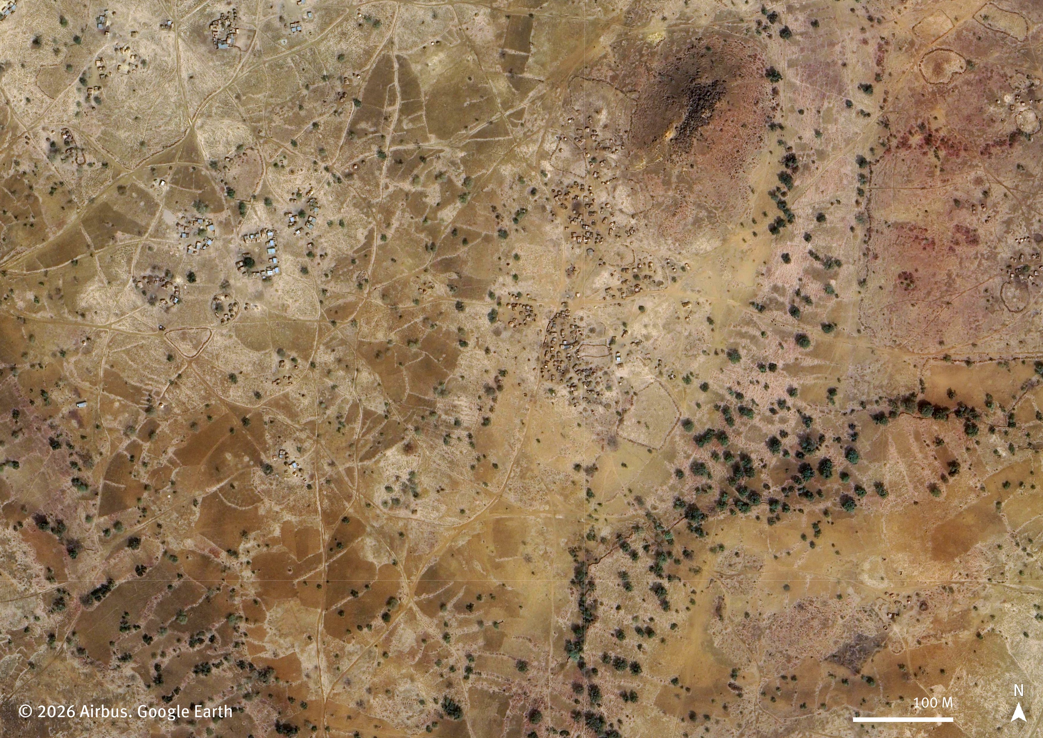 Annotated satellite image