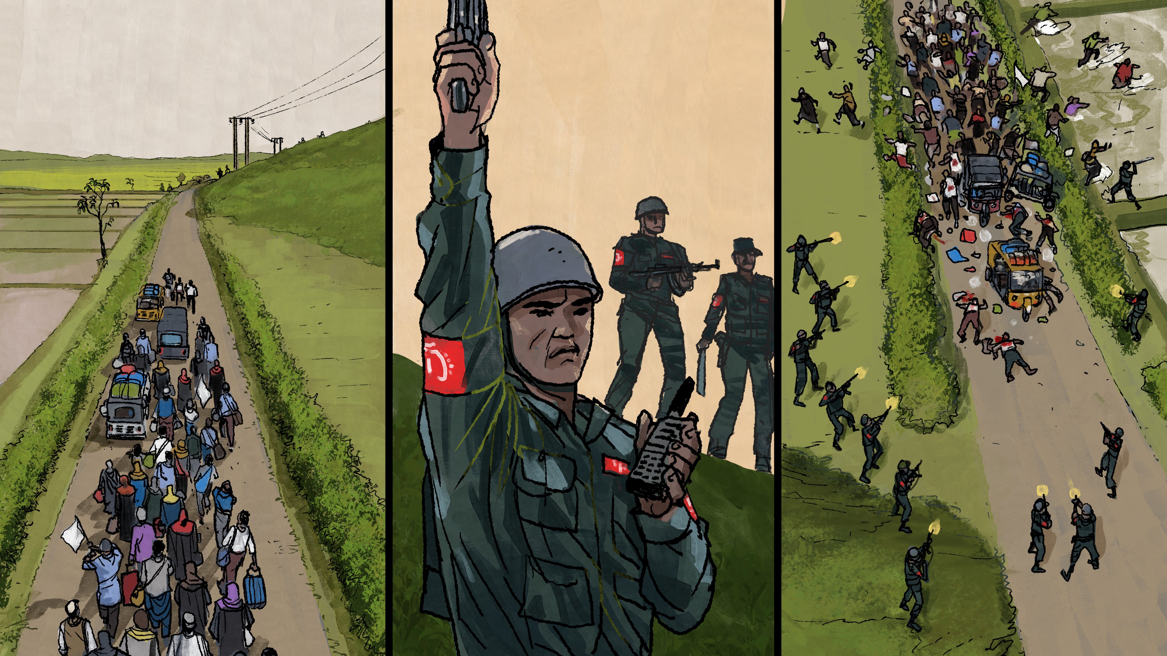 3-panel illustration