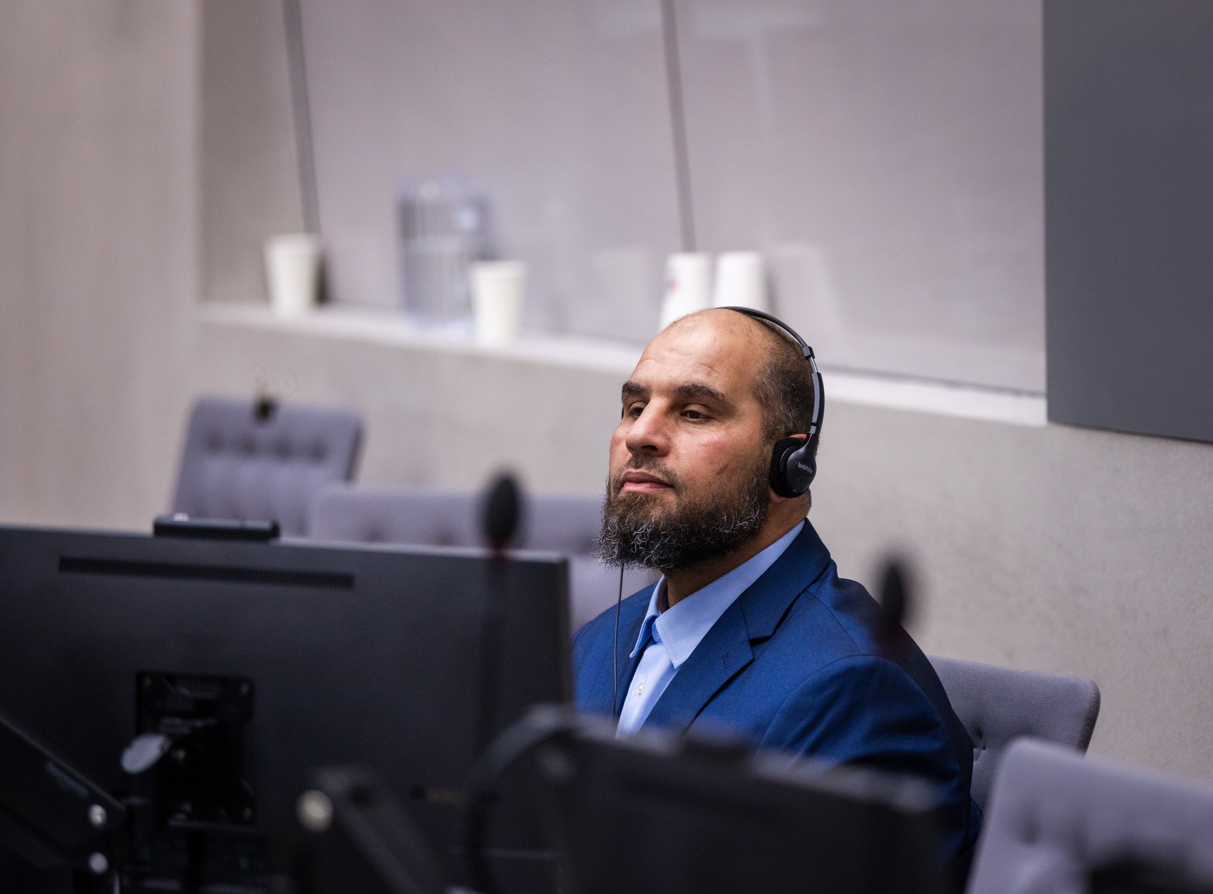 Khaled Mohamed Ali El Hishri appeared before Pre-Trial Chamber I of the International Criminal Court in The Hague, Netherlands, December 3, 2025.