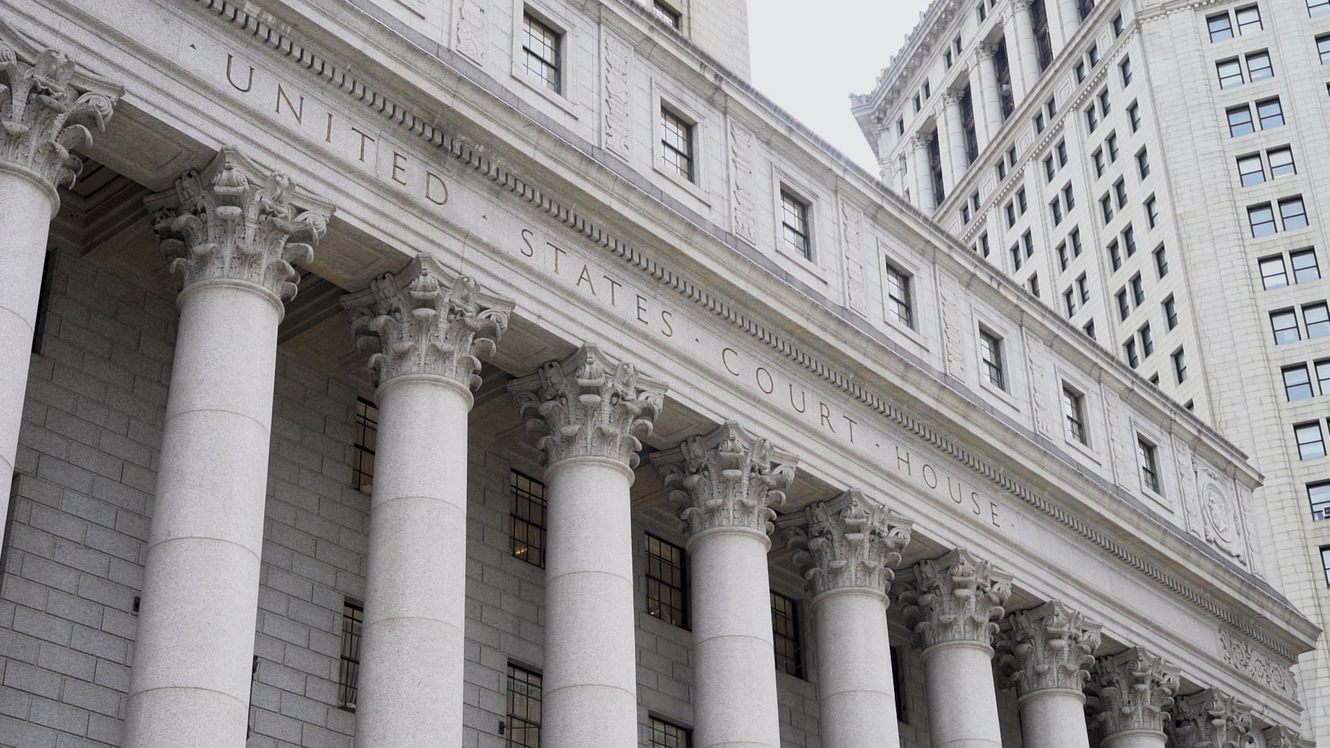 Thurgood Marshall United States Federal Courthouse building in lower Manhattan, New York City.