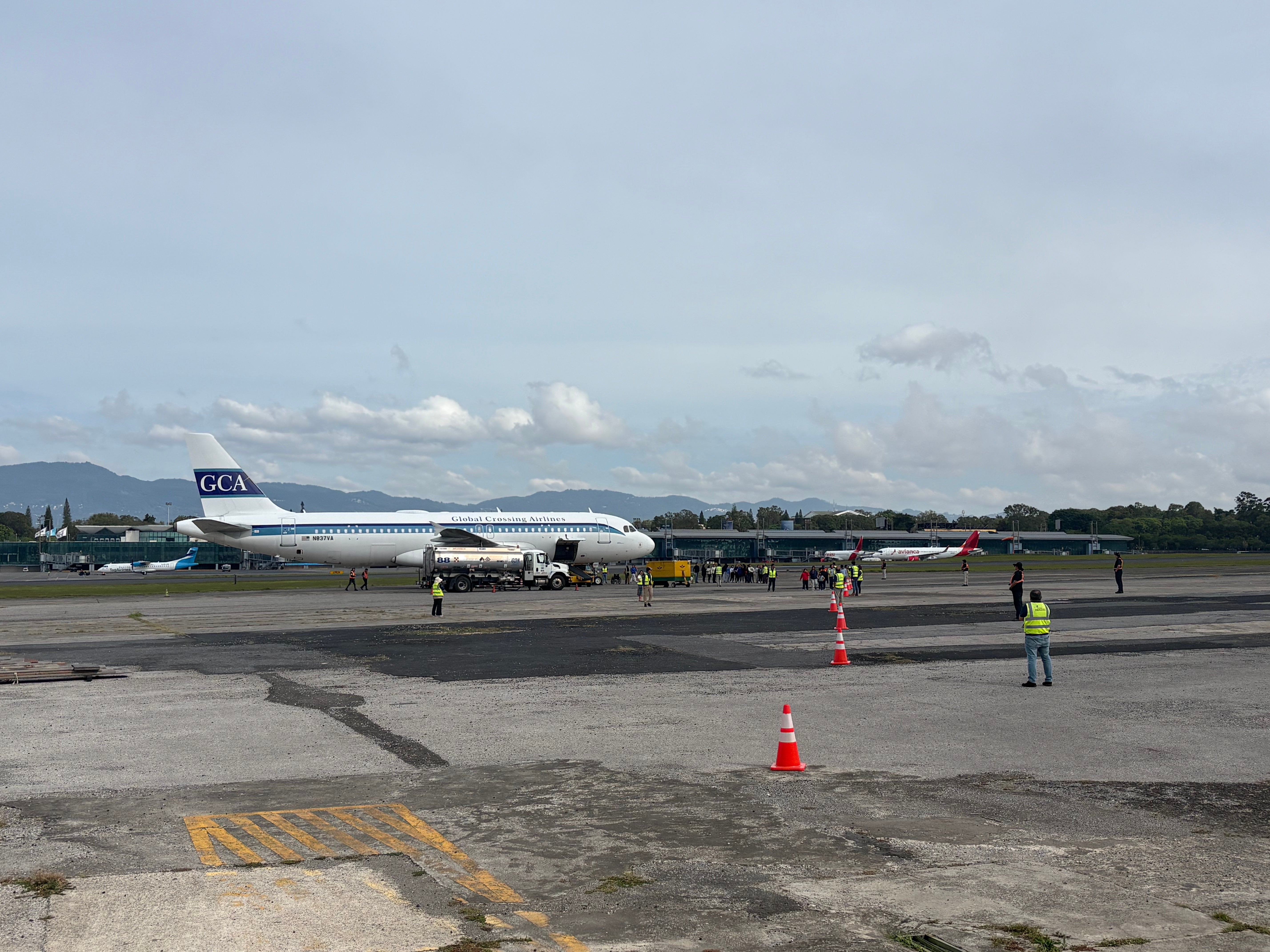 People getting off a deportation flight from the US in Guatemala City in July 2, 2026.