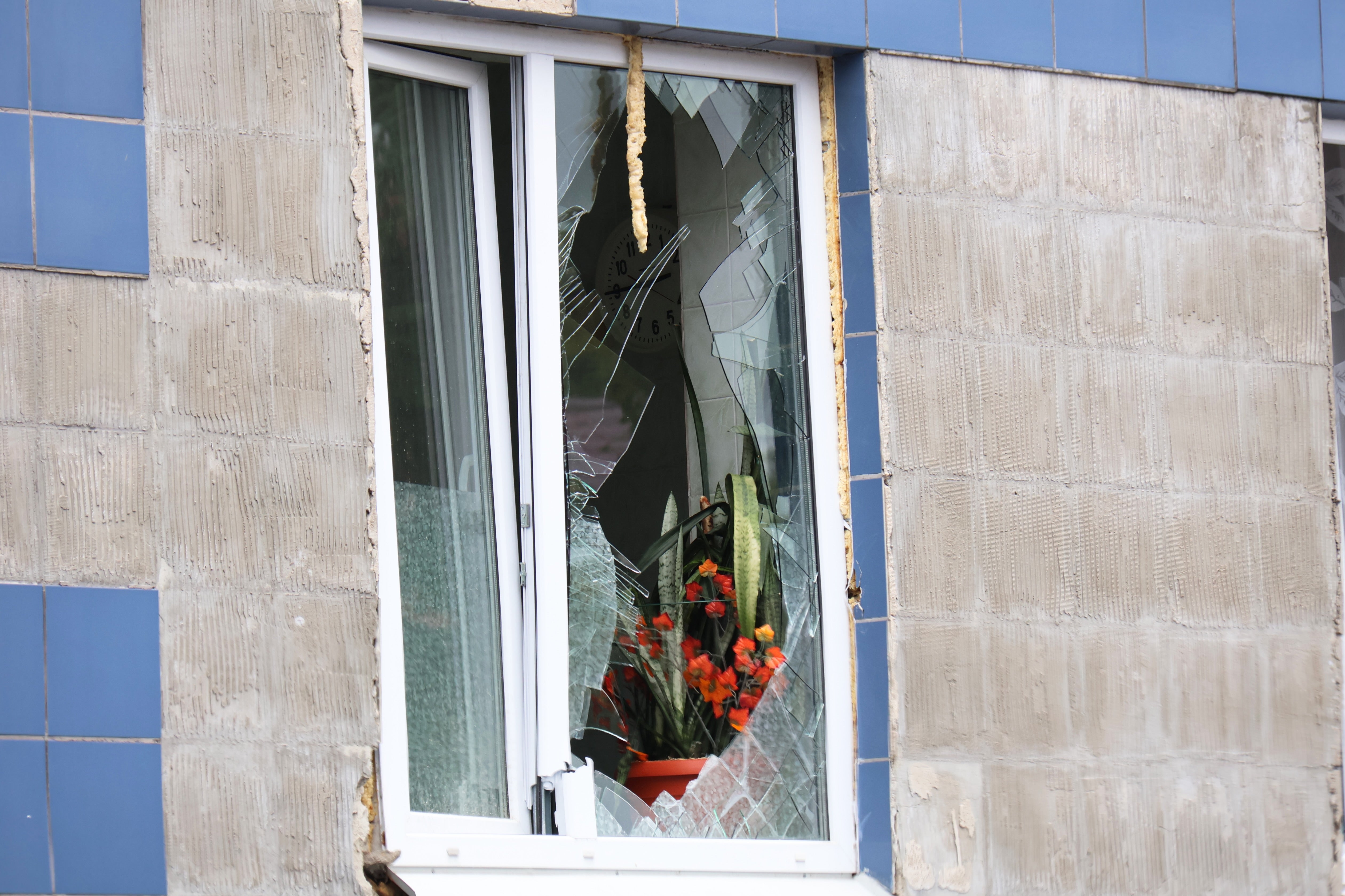 A shattered window 