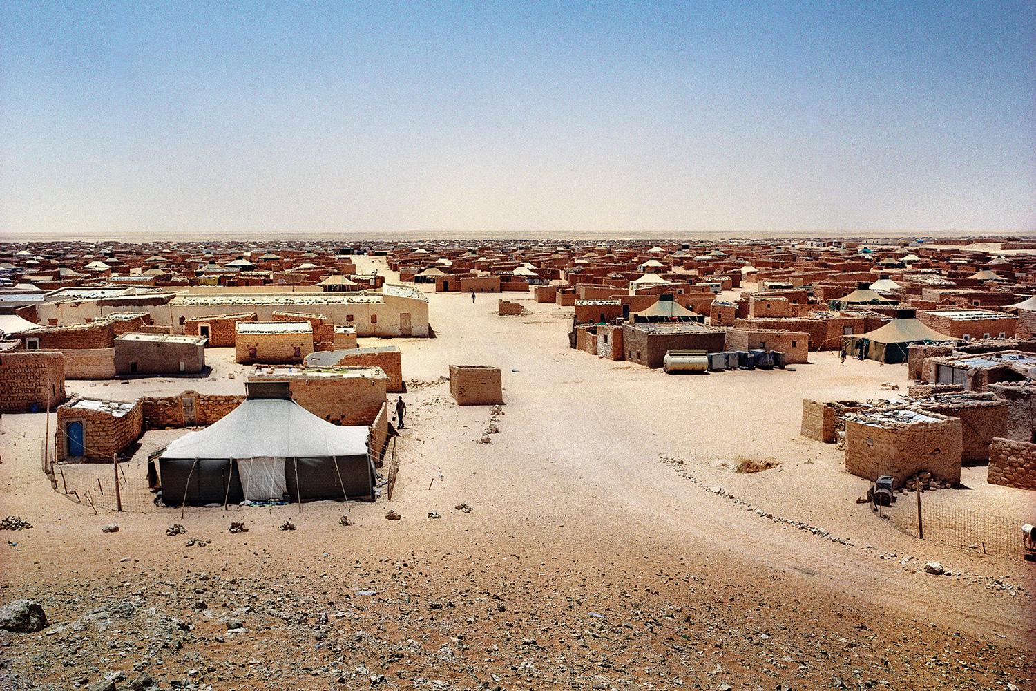 A Sahrawi refugee camp near Tindouf, Algeria, Tindouf.