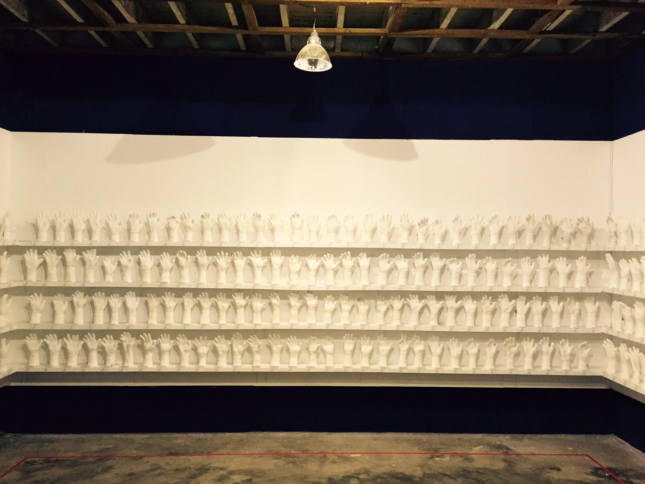 A Show of Hands exhibit by Htein Lin. 