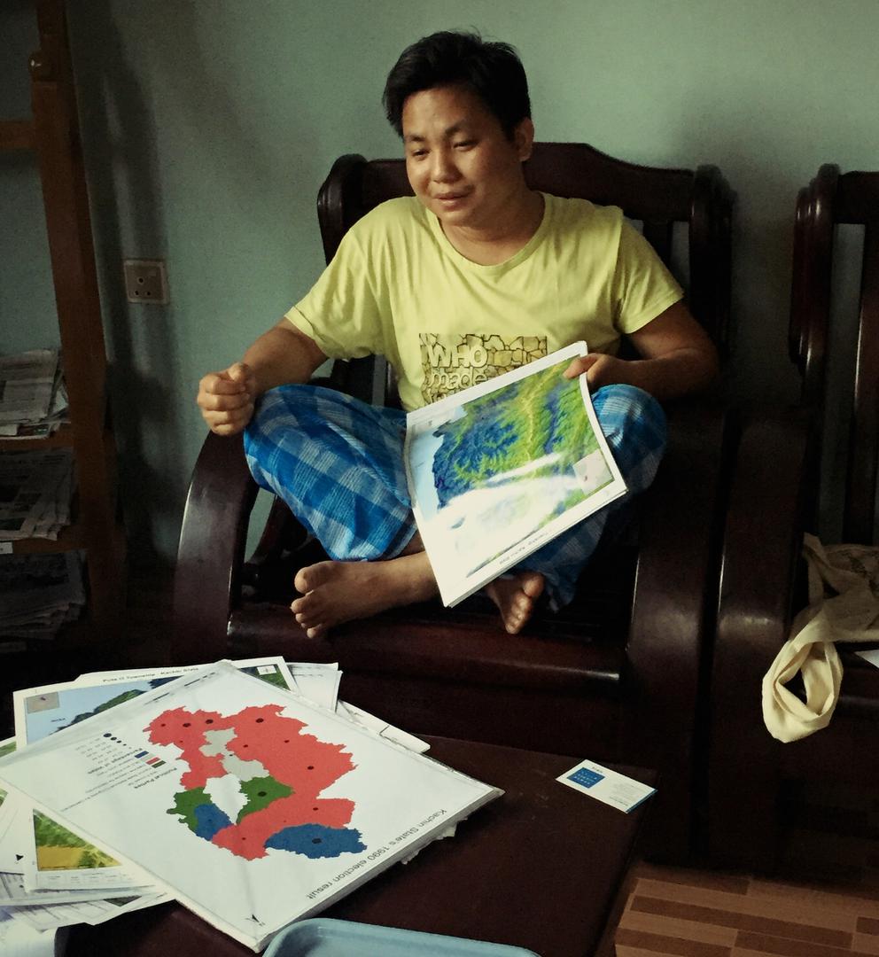 Thomas Mung Dan shares maps of areas in Kachin State.