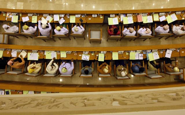 The opening of a joint parliament session in Naypyidaw, Burma on July 4, 2012. 