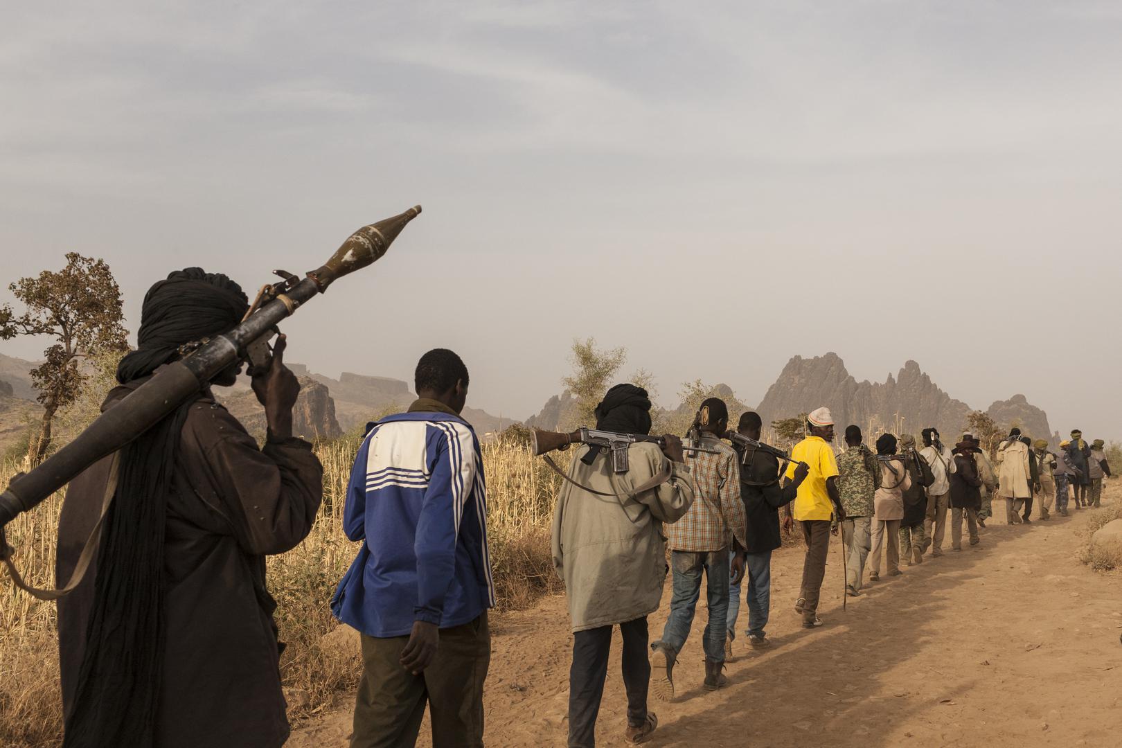 Fighters from the rebel Sudan Liberation Army-Abdul Wahid faction