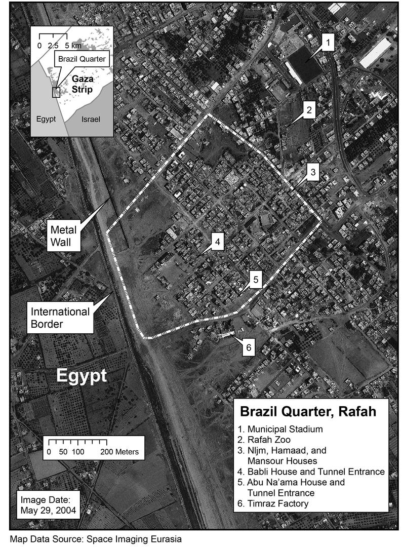 Satellite image of Rafah Brazil Quarter