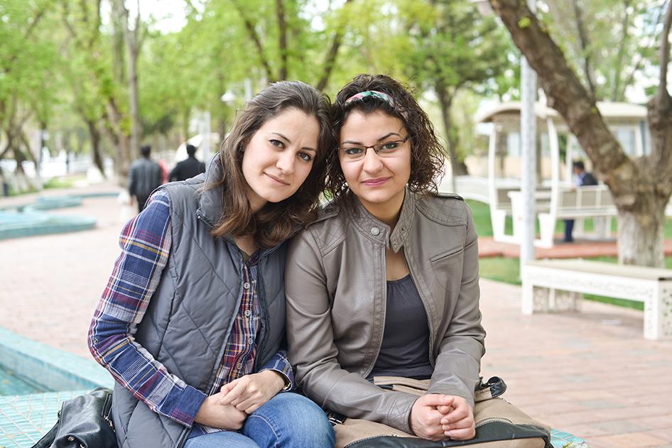 “For three months, I had a feeling that one of us was going to die,” said Maha, 28 (left), of the young activists group in which she participated.