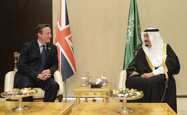 David Cameron and King Salman of Saudi Arabia meet for talks at the G20 Summit in Turkey, November 16, 2015. 