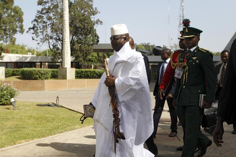 Gambia's President Yahya Jammeh arrives to the opening of the 48th ordinary session of ECOWAS Authority of Head of States and Government in Abuja, Nigeria December 16, 2015.