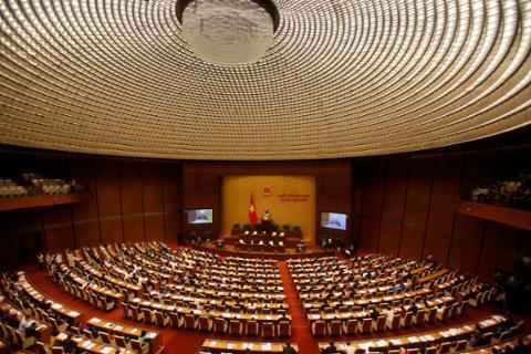 The National Assembly at Ba Dinh hall in Hanoi, Vietnam on July 20, 2016.