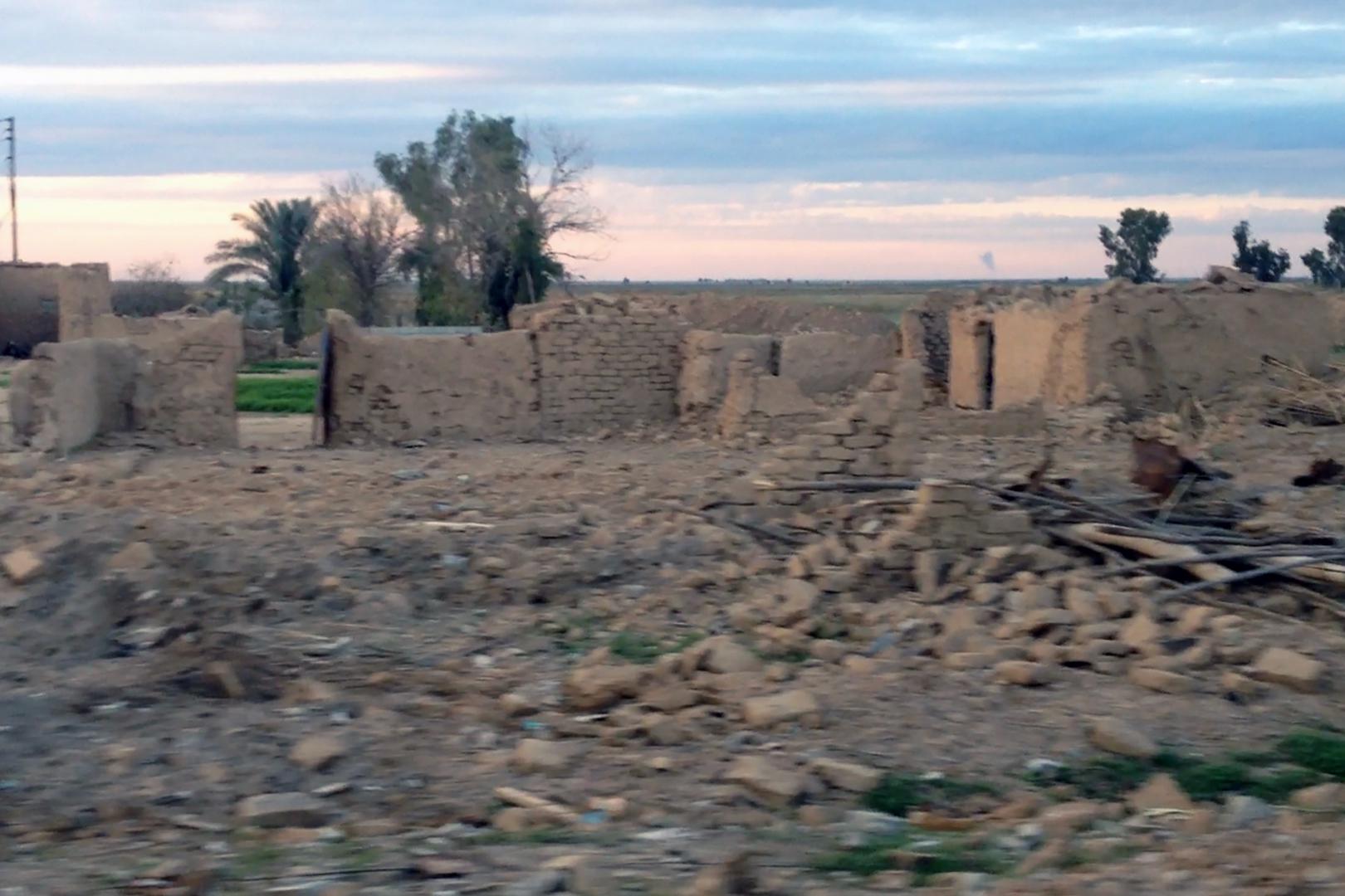 Destruction in Al-Bu Muhammad in September 2015. 