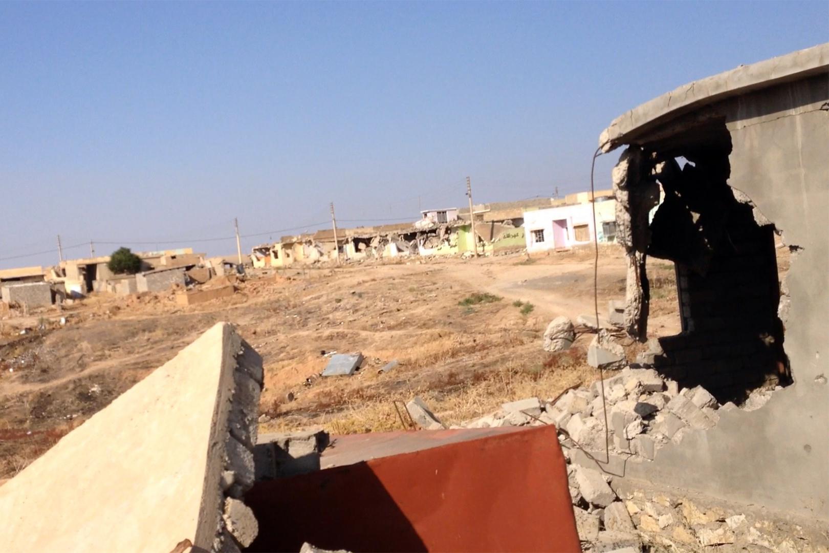 Arab houses allegedly destroyed by Peshmerga and Kurds in Bardiya. 