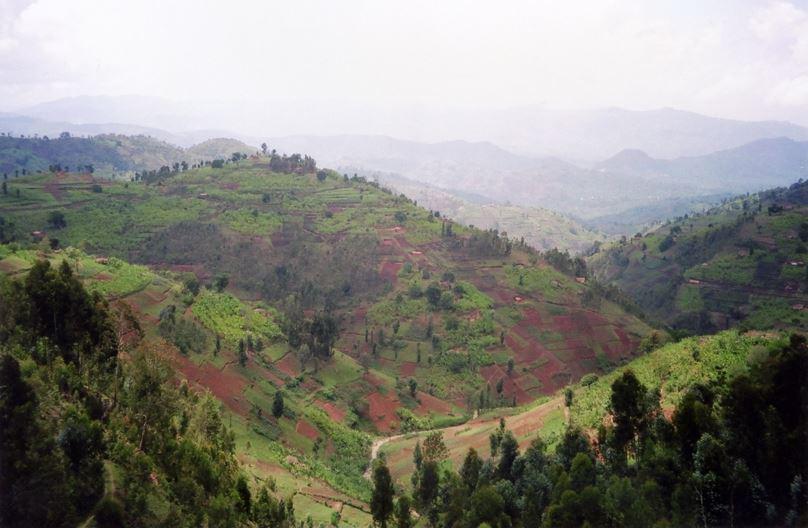 ​Paysage près de Kibuye, dans l'ouest du Rwanda.