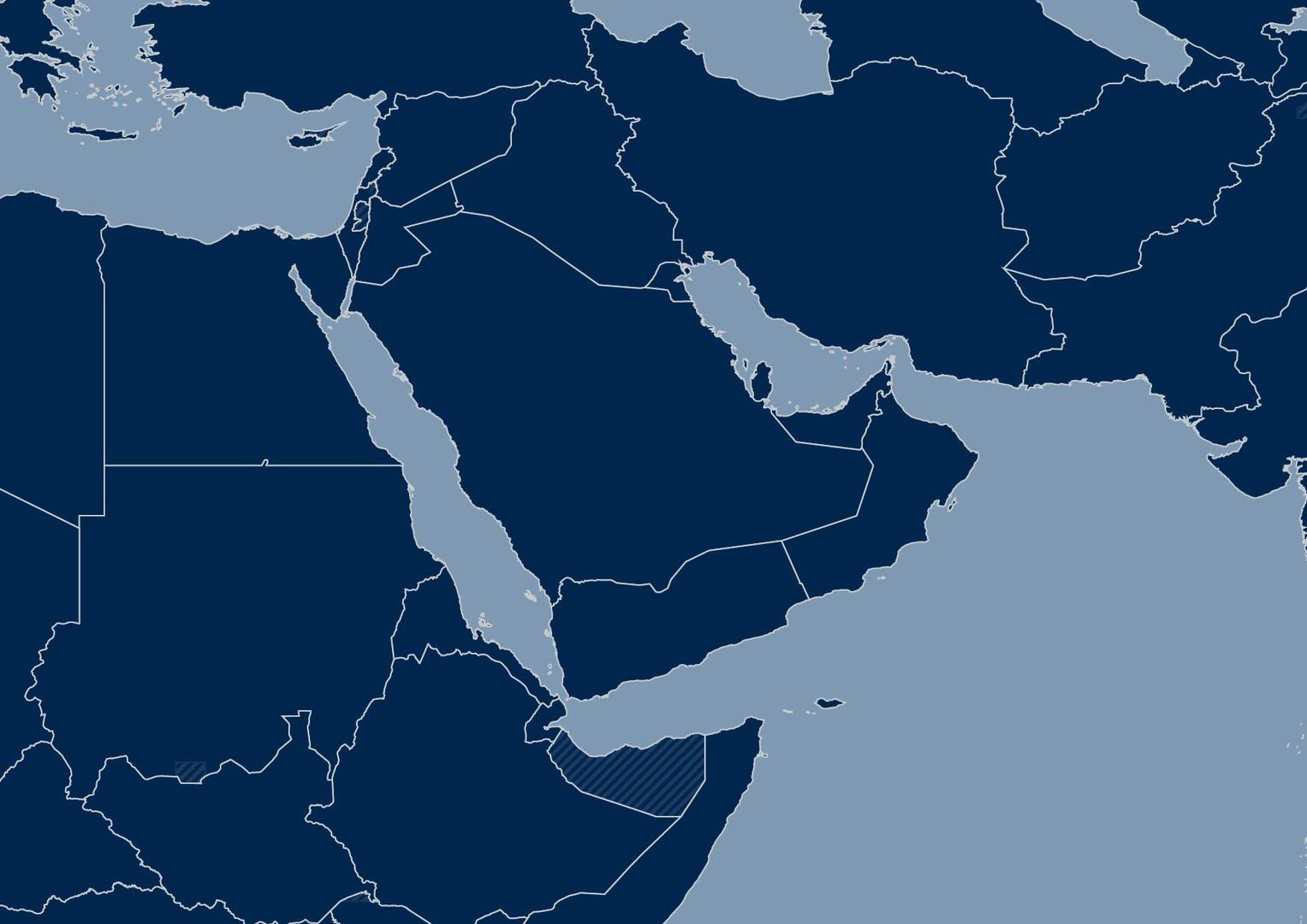 Map of the Arab Gulf States