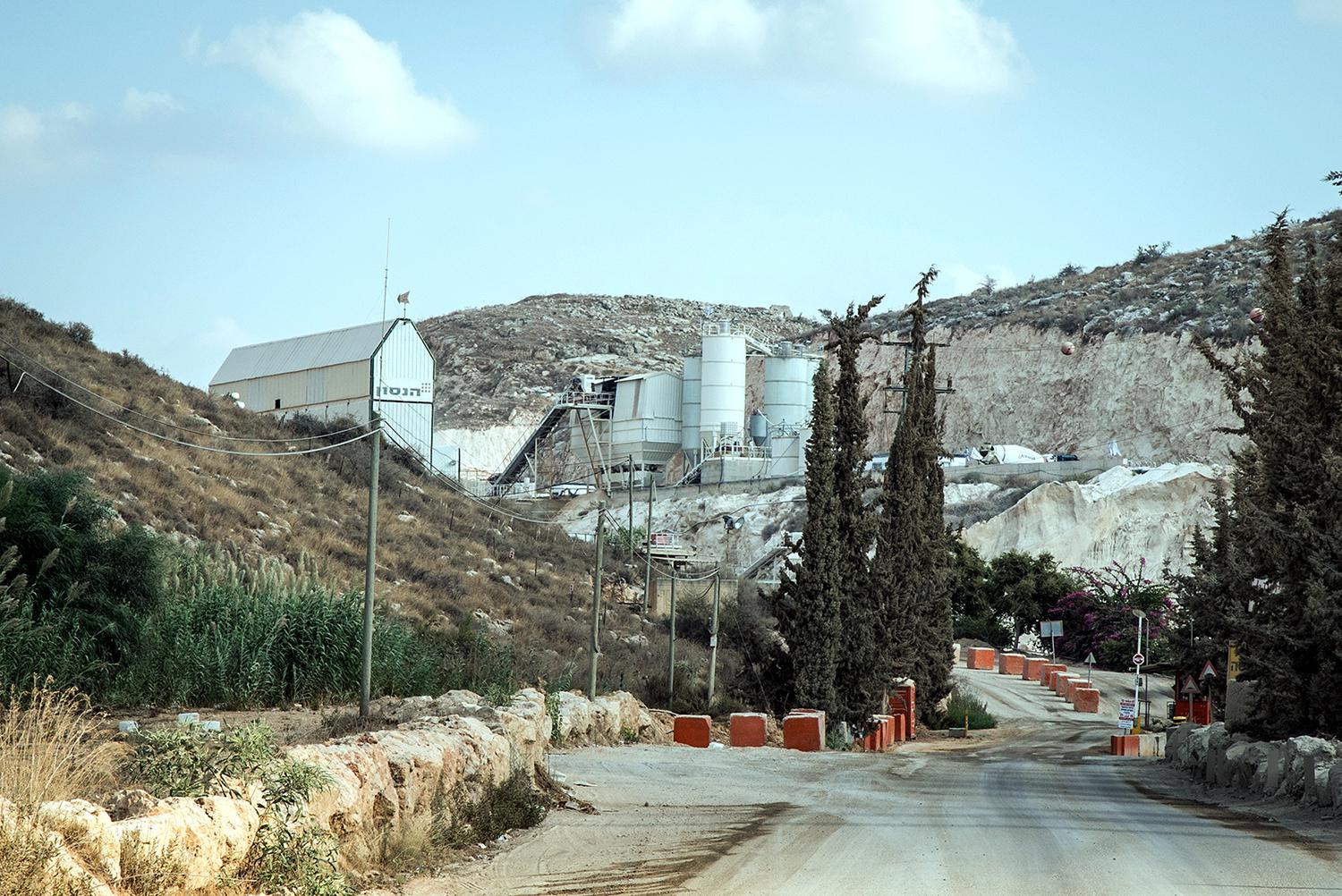 Nahal Rabba quarry, operated by Hanson, a subsidiary of Heidelberg Cement, is one of eleven Israeli- and Internationally-run quarries located in Area C of the West Bank and licensed by the Israeli government. These businesses sell nearly all of the quarri