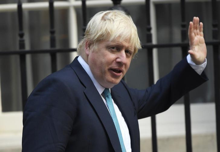 Boris Johnson waving