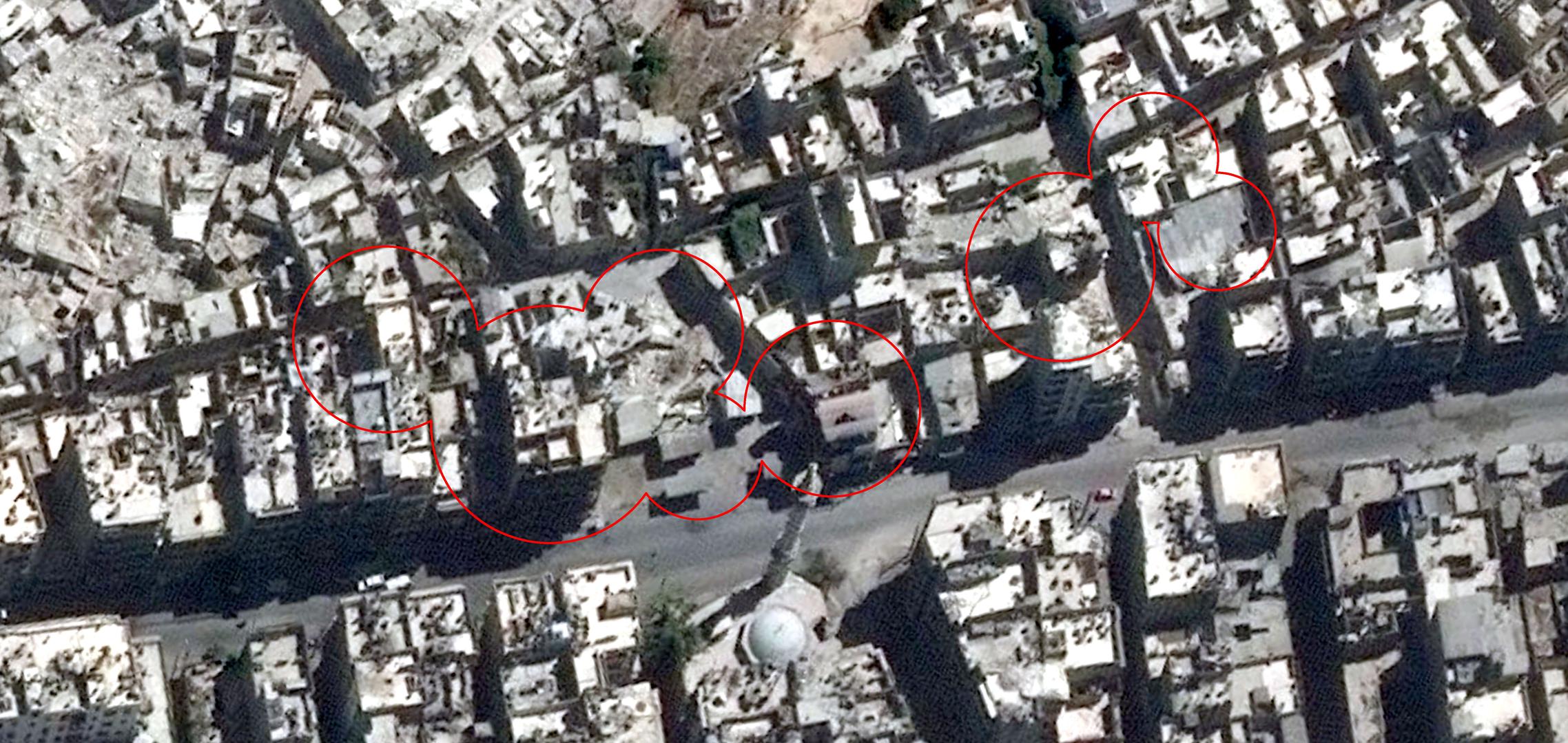 Спутниковые снимки района Калласа в Алеппо до бомбежек 23 сентября 2016 г.