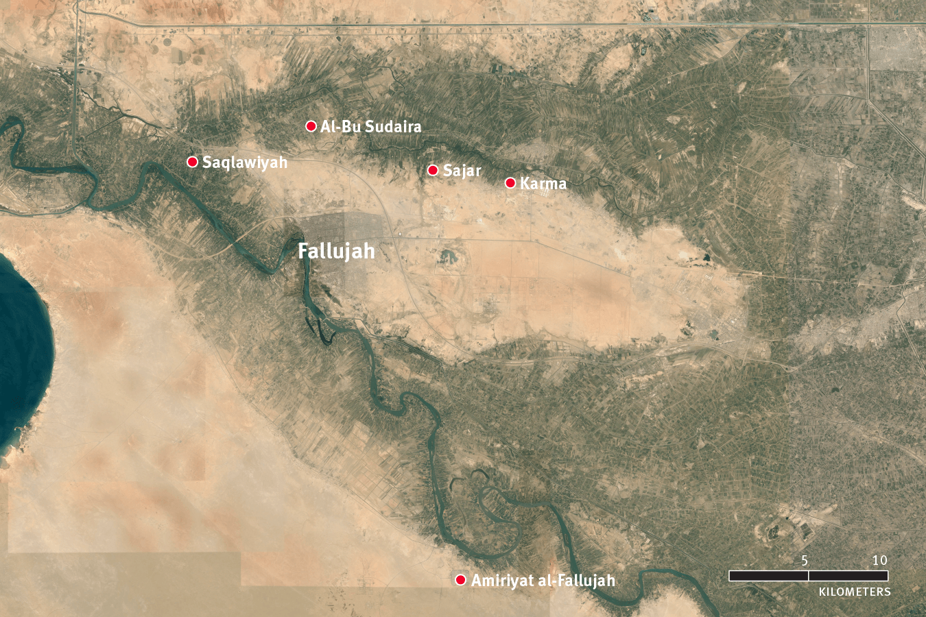 Iraq Fallujah map