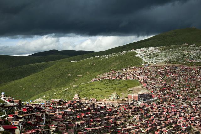 The settlements of Larung Gar Buddhist Academy in Serta county, Sichuan province, China on July 23, 2015.