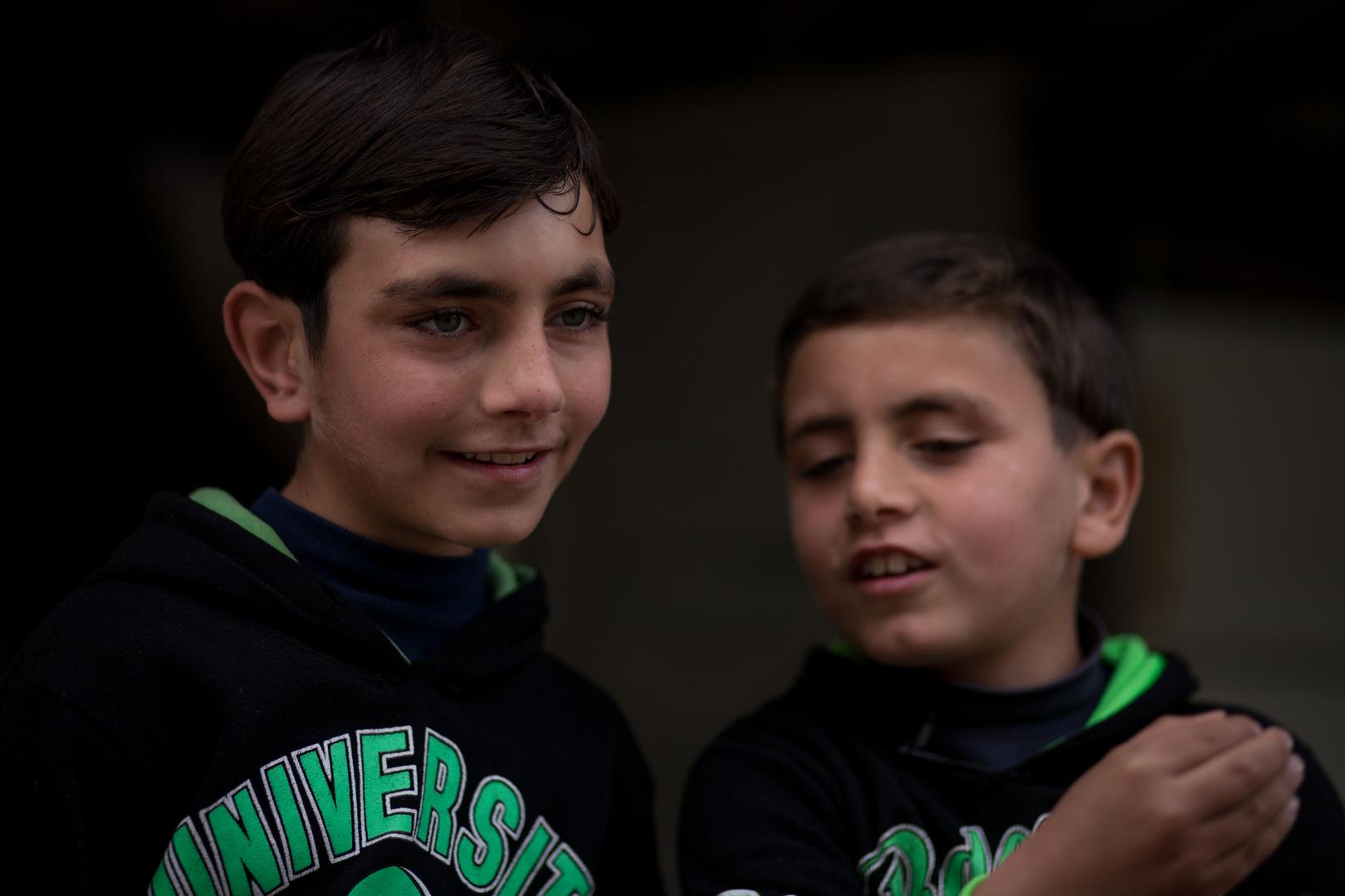 Kawthar's boys, 13-year-old Wa'el and 7-year-old Fouad, have also struggled to enroll in school in Lebanon.