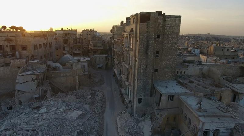 MENA Syria Aleppo old city destruction October 2016 - RUS