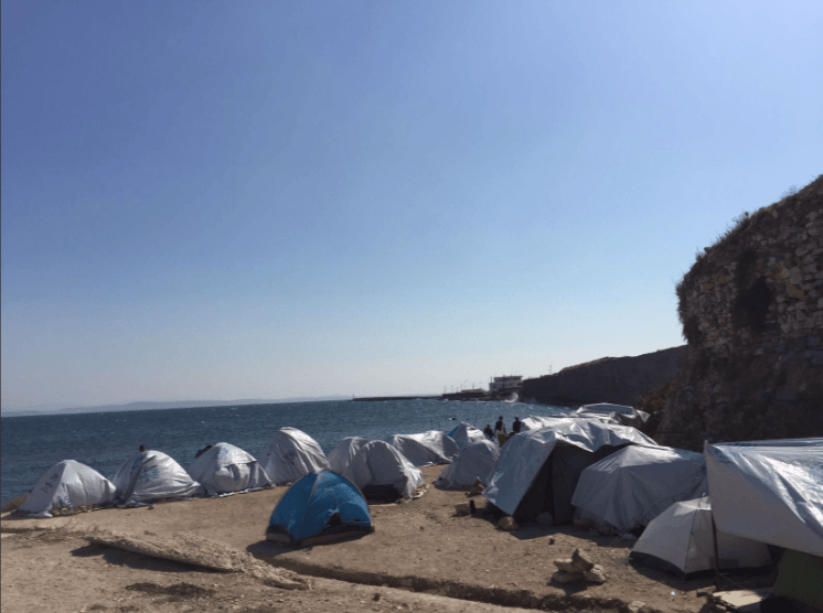Chios migrant camp in Greece 