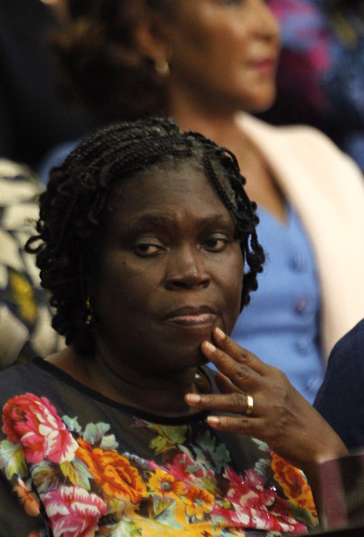 Ivory Coast's former first lady Simone Gbagbo at the Palace of Justice in Abidjan on December 26, 2014.