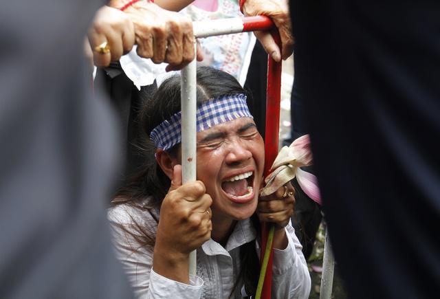 Activist Tep Vanny takes part in a land rights protest in Phnom Penh, Cambodia on November 7, 2012.