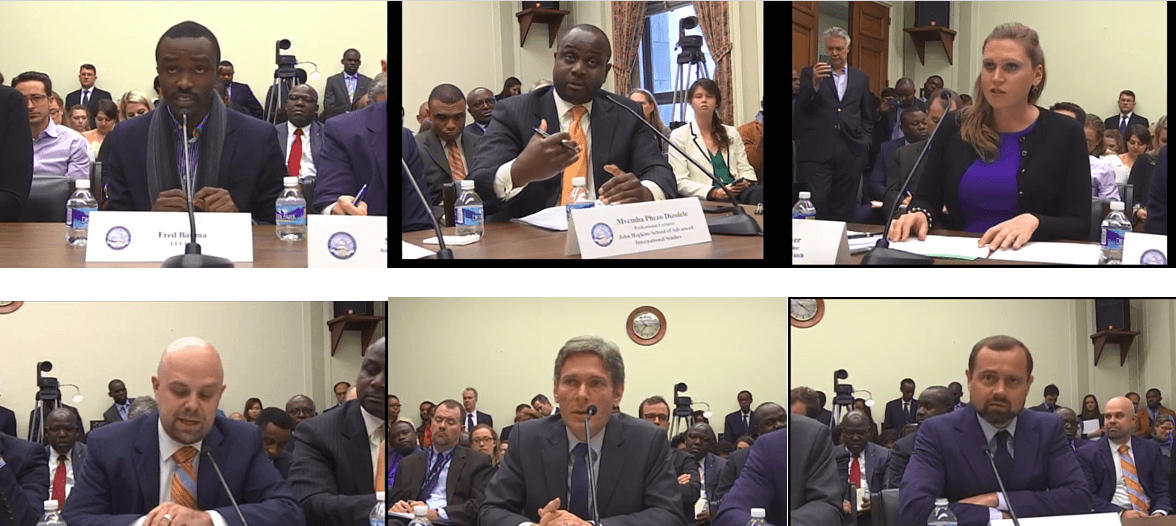 The Tom Lantos Human Rights Commission in the United States Congress held a hearing on November 29 about the deteriorating situation in the Democratic Republic of Congo. The speakers were Fred Bauma, Mvemba Phezo Dizolele, Ida Sawyer, Sasha Lezhnev, Tom M