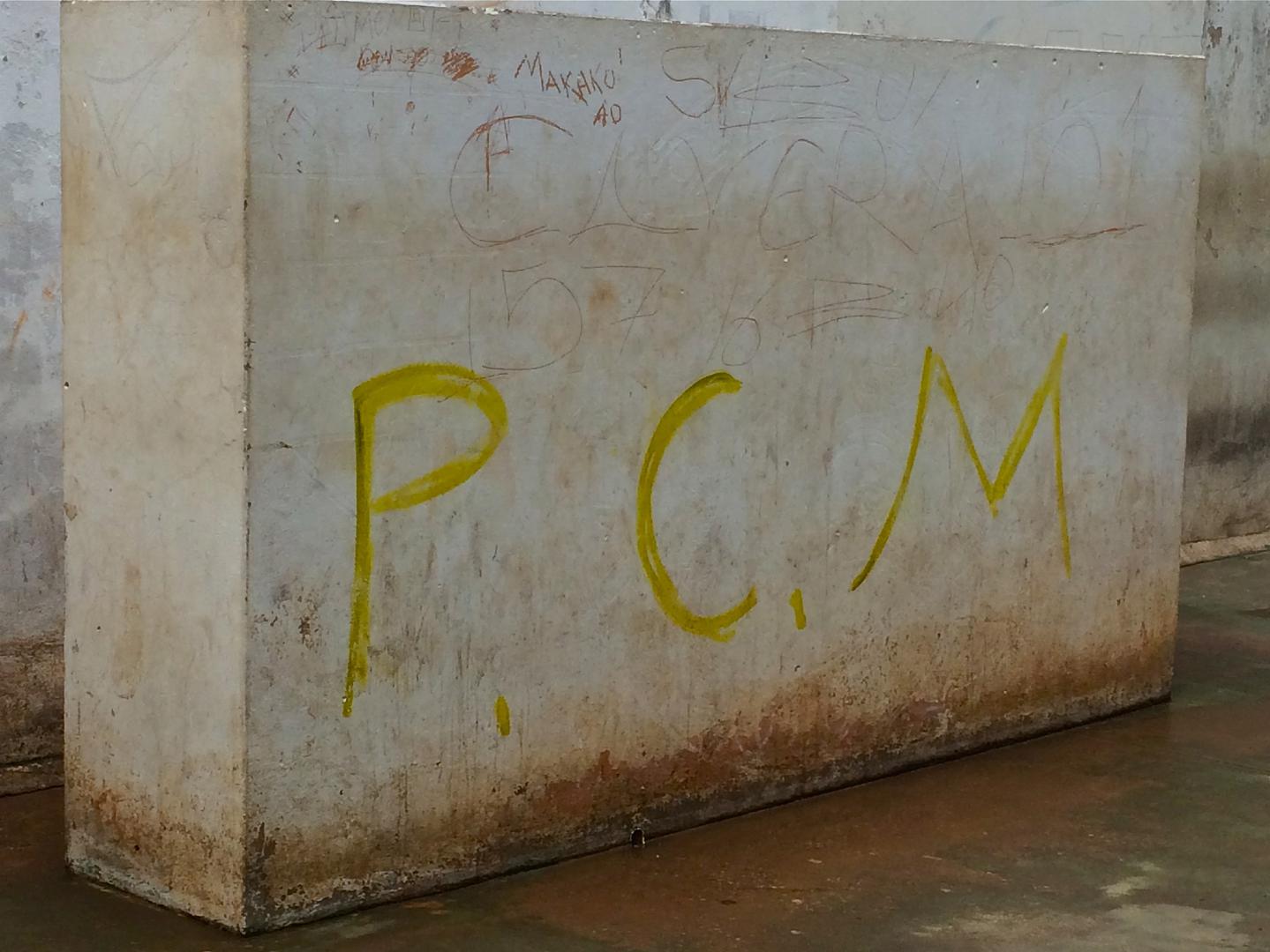 Tagging by Primeiro Comando do Maranhão (Maranhão´s First Command, PCM) gang inside the Pedrinhas prison complex.