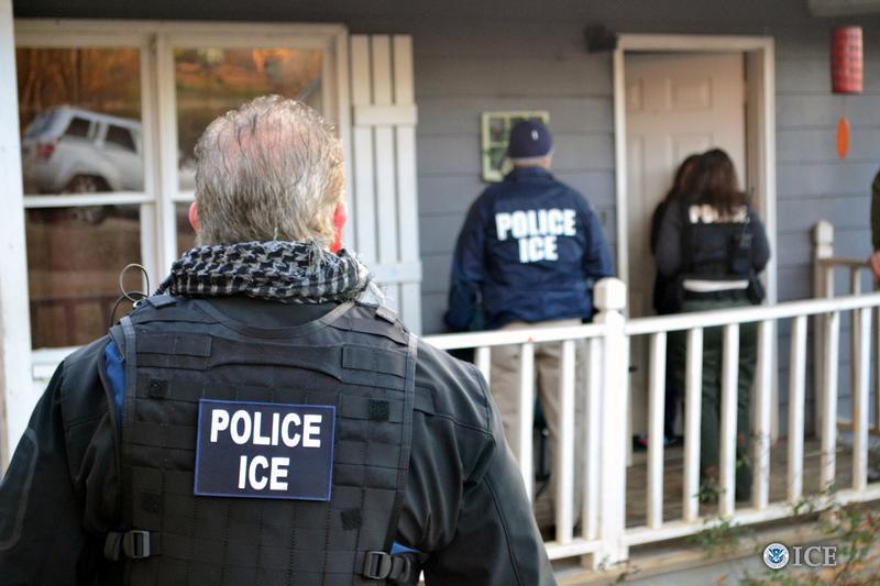 U.S. Immigration and Customs Enforcement (ICE) officers conduct a targeted enforcement operation in Atlanta, Georgia, U.S. on February 9, 2017. 