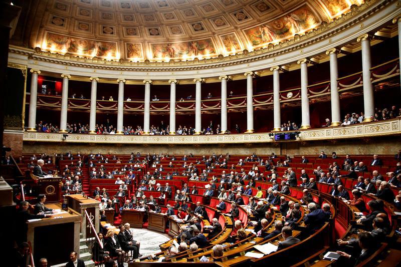 General view of the hemicycle during the questions to the government session at the National Assembly in Paris, France, November 16, 2016. 