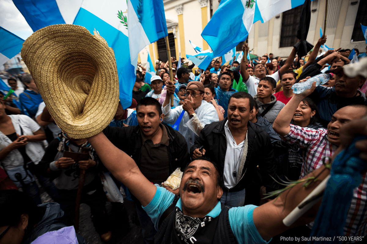 Jubilation at Rios Montt protest