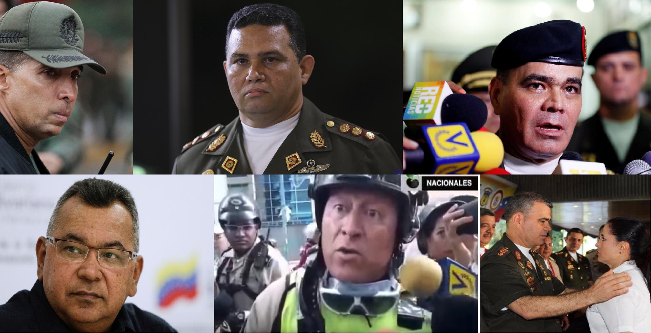 Funcionarios a cargo de fuerzas de seguridad implicadas en abusos generalizados y del juzgamiento de civiles en la justicia militar incluyen a los siguientes: