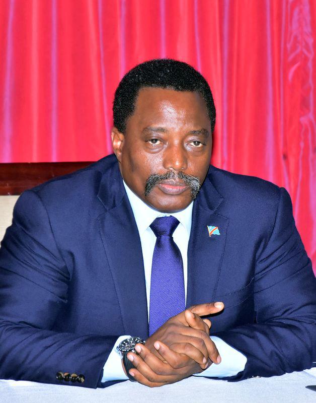 Democratic Republic of Congo's President Joseph Kabila inside his office at the Palais de la Nation building in the capital, Kinshasa, April 3, 2017.