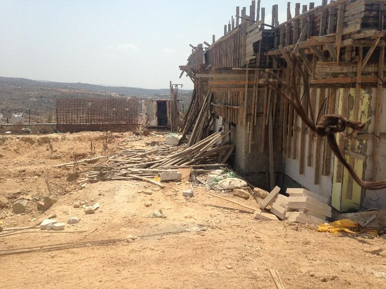 New housing construction project in the Israeli settlement of Dolev. 