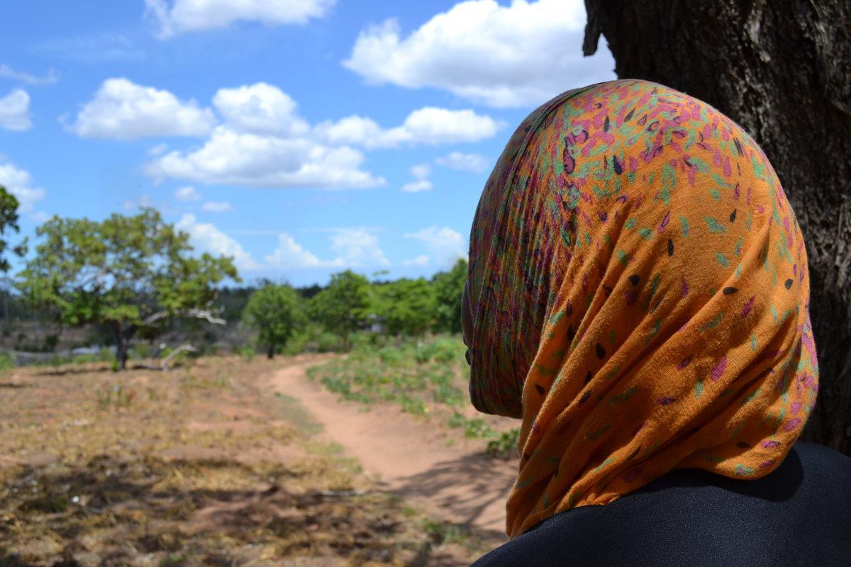 “Adila K.,” 35, said she returned from Oman in January 2017 after spending a year working for a family who confiscated her passport, paid her less than promised, and forced her to work excessive hours without rest or a day off. Kiwangwa village, Tanzania.