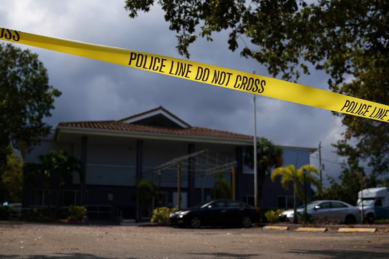 Police tape surrounds the Rehabilitation Center at Hollywood Hills in Hollywood, Florida, U.S., September 13, 2017.