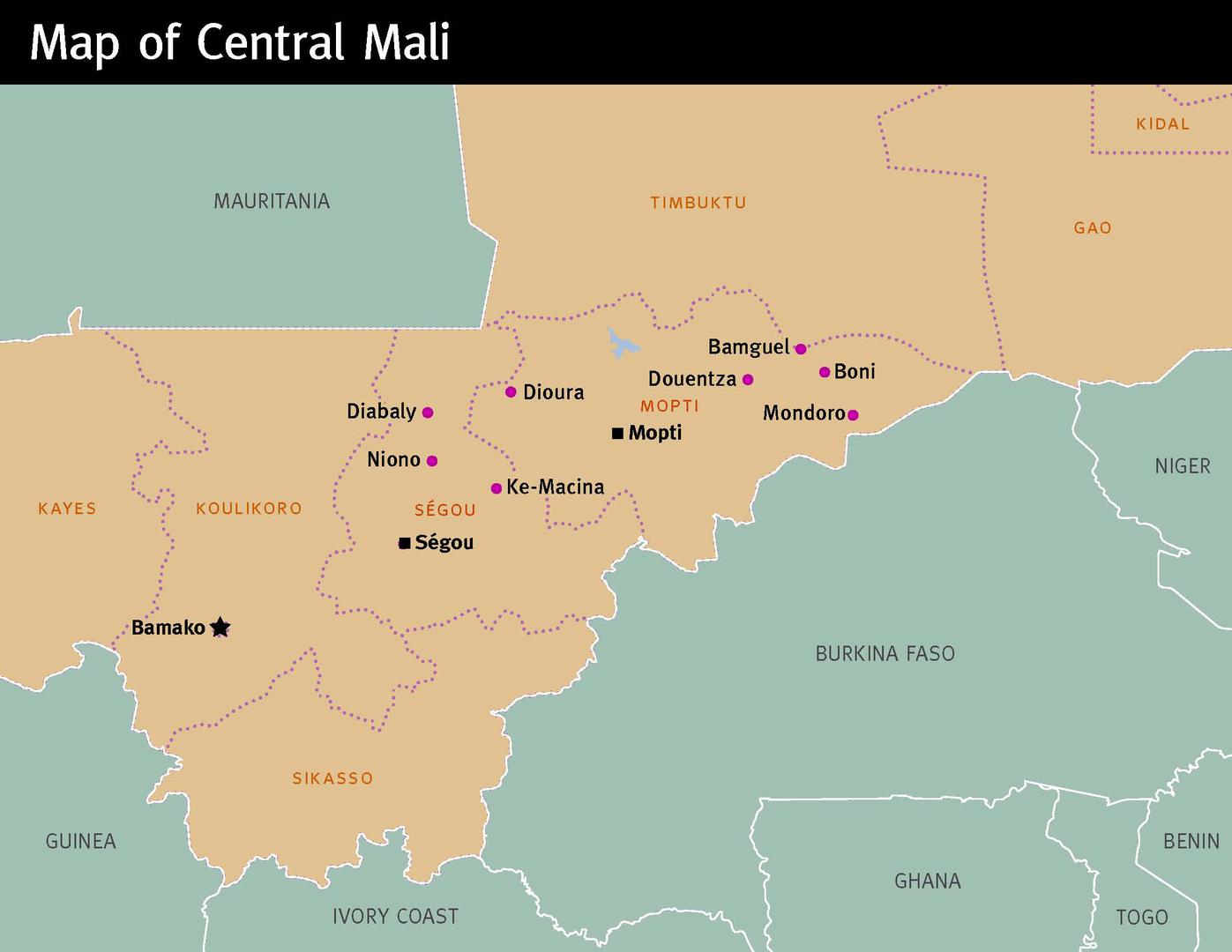 Map of Central Mali