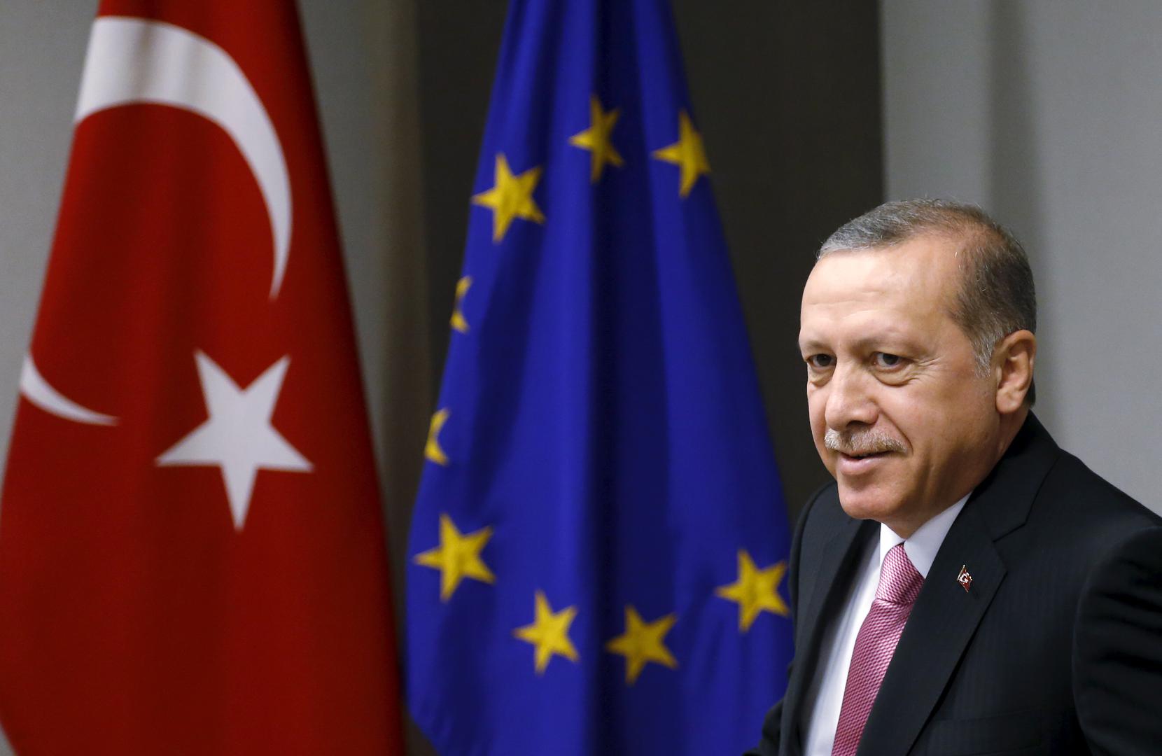 President Recep Tayyip Erdoğan at the European Council, Brussels, October 5, 2015. 