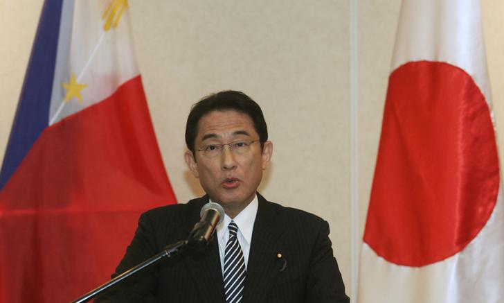 DATE IMPORTED:August 11, 2016Japanese Foreign Affairs Minister Fumio Kishida speaks during a joint news conference with his Philippine counterpart Perfecto Yasay (not pictured) in Davao city, southern Philippines August 11, 2016. 
